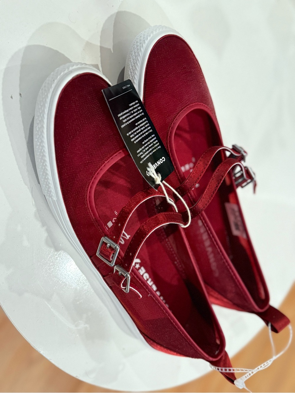 Converse Chuck Taylor All Star Dainty Mary Jane mesh sneakers in park red